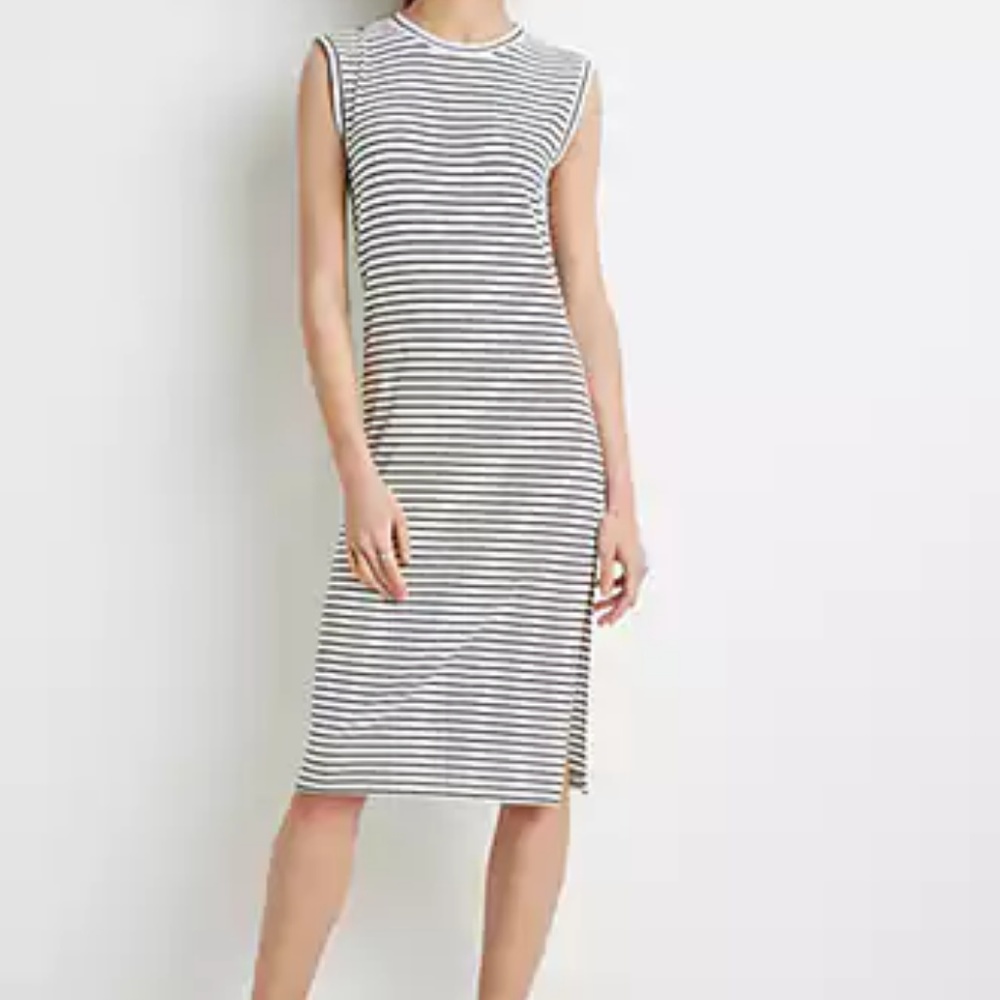 NWT Striped Knee Length Dress